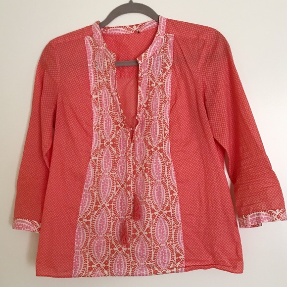 Salmon/Peach Summer Top - Picture 1 of 1